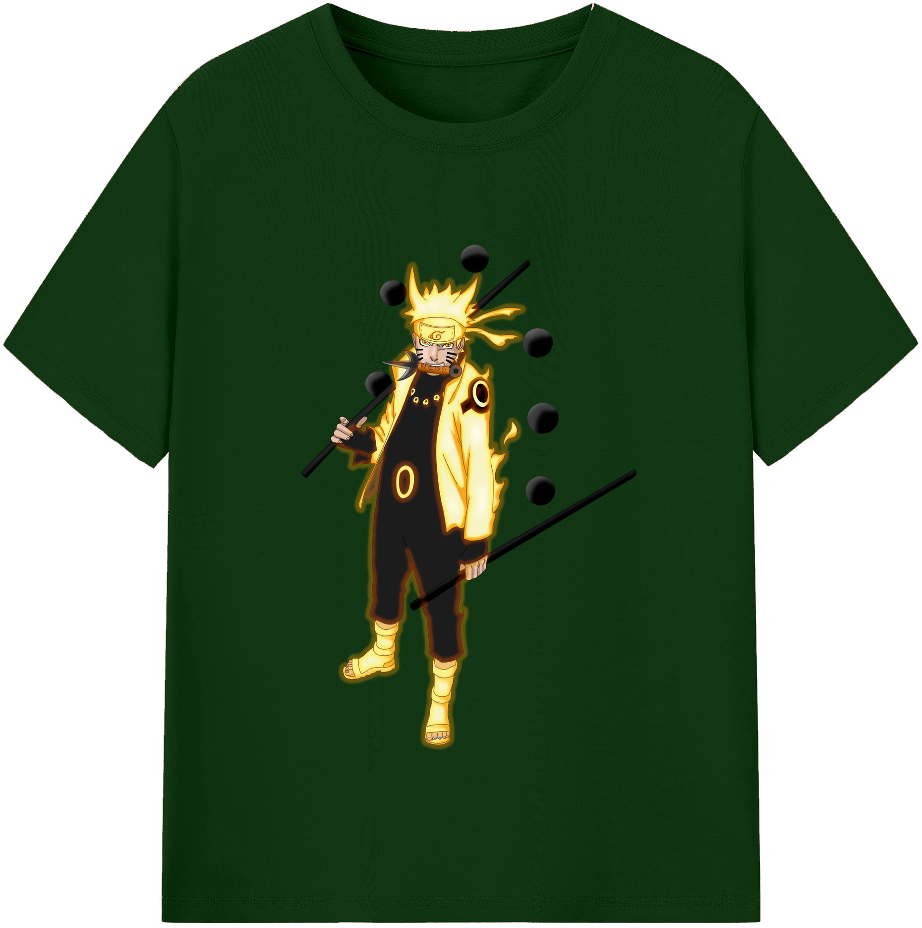 （画像用） NARUTO -ナルト- うずまき ナルト Uzumaki Naruto 綿100％半袖Tシャツ（フロントプリント）